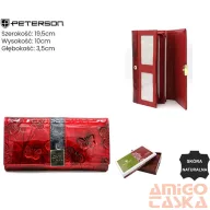 Peterson Női Bőr Pénztárca Ptn 42100-Nbf-7145 Red-Black