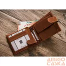Férfi Bőr Pénztárca - Mintás -   N992L-Chm-Deer-7599  - Szarvas Minta - Világos Barna - Cognac
