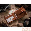 Férfi Bőr Pénztárca - Mintás -   N992L-Chm-Deer-7599  - Szarvas Minta - Világos Barna - Cognac