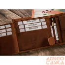 Férfi Bőr Pénztárca - Mintás -   N992L-Chm-Deer-7599  - Szarvas Minta - Világos Barna - Cognac