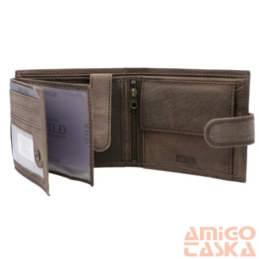 Férfi Bőr Pénztárca Cz-12L-Hlf-1764 Brown - Sötét Barna