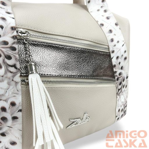 Zellia Női Válltáska 22167 - Next C. Peacock - Világos Beige-Bronz