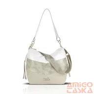Zellia Női Válltáska 26058 Fehér-Arany-Beige