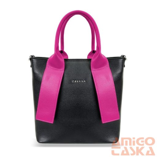 Zellia Női Kézitáska H728 Fekete-Magenta