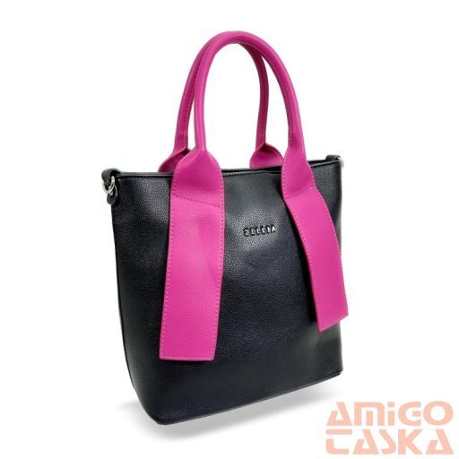 Zellia Női Kézitáska H728 Fekete-Magenta