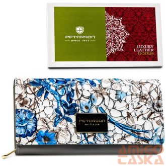   Peterson Női Bőr Pénztárca - Ptn Ph20-Lfl-6912 Blue - Kék