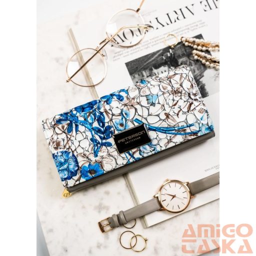 Peterson Női Bőr Pénztárca - Ptn Ph20-Lfl-6912 Blue - Kék