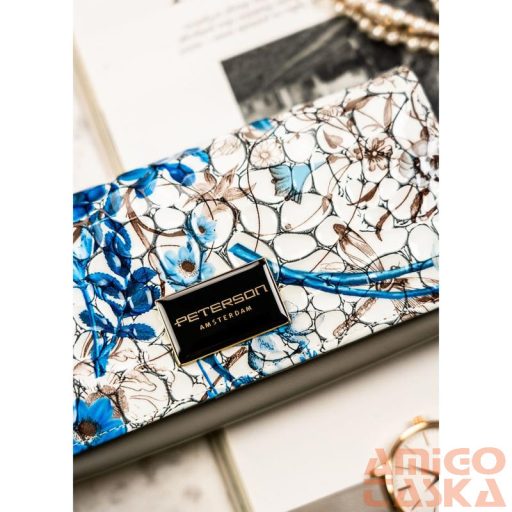 Peterson Női Bőr Pénztárca - Ptn Ph20-Lfl-6912 Blue - Kék