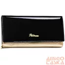 Peterson Női Bőr Pénztárca Ptn Lj-42106-0681 Black-Gold - Fekete-Arany