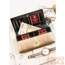 Peterson Női Bőr Pénztárca Ptn Lj-42106-0681 Black-Gold - Fekete-Arany