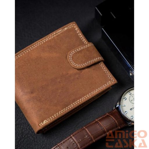 Férfi Bőr Pénztárca N0035L-Chm Cognac