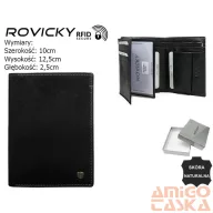 Rovicky férfi bőr pénztárca D1072-RVT – fekete