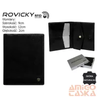 Rovicky férfi bőr pénztárca N03-RVT – fekete