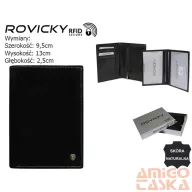 Rovicky férfi bőr pénztárca N74-RVT – fekete
