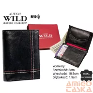 Always Wild férfi bőr pénztárca N20191-VTK-D BLACK