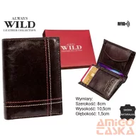 Always Wild férfi bőr pénztárca N20191-VTK-D BROWN