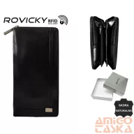 Rovicky női bőr pénztárca CPR-8794-BAR – fekete