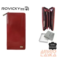 Rovicky női bőr pénztárca CPR-8794-BAR – piros