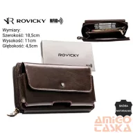 Rovicky férfi bőr pénztárca CPR-043-RVT – barna