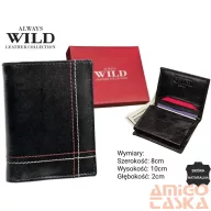 Always Wild férfi bőr pénztárca N9001-VTK-D BLACK