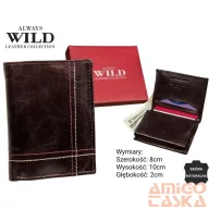 Always Wild férfi bőr pénztárca N9001-VTK-D BROWN
