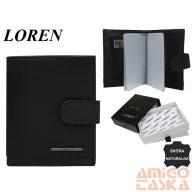 Loren férfi bőr pénztárca GRM-70-05 BLACK