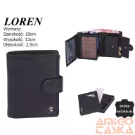 Loren férfi bőr pénztárca N4L-CV BLACK