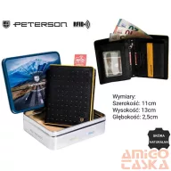 Peterson férfi bőr pénztárca PTN 302.03 – fekete