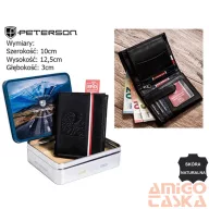 Peterson férfi bőr pénztárca PTN 303P-02 – fekete