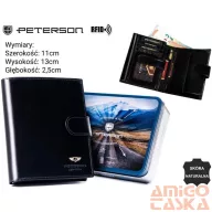 Peterson férfi bőr pénztárca PTN 22307L-VT