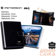 Peterson férfi bőr pénztárca PTN 22310L-VT – fekete