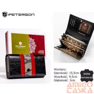 Peterson női bőr pénztárca PTN ST-466 – fekete