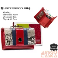 Peterson női bőr pénztárca PTN ST-412 – piros