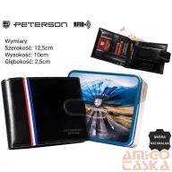 Peterson férfi bőr pénztárca PTN 22305L-VT-A