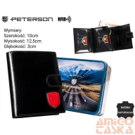 Peterson férfi bőr pénztárca PTN 22309L-VT-T