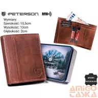 Peterson férfi bőr pénztárca PTN N005-PCA – barna