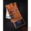 Peterson férfi bőr pénztárca PTN N005L-PCA – barna
