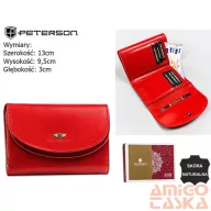 Peterson női bőr pénztárca PTN 116-BO – piros