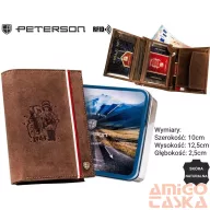 Peterson férfi bőr pénztárca PTN 317PW-01 2-1-4