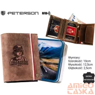 Peterson férfi bőr pénztárca PTN 317PW-04 2-1-4