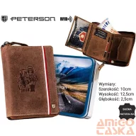 Peterson férfi bőr pénztárca PTN 340PW-01 2-1-4