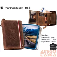 Peterson férfi bőr pénztárca PTN 340PW-02 2-1-4