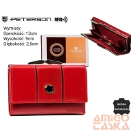 Peterson női bőr pénztárca PTN RD-18-GCL-S – piros
