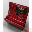 Peterson női bőr pénztárca PTN RD-08-GCL-S – piros