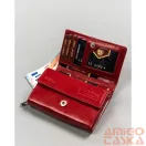 Peterson női bőr pénztárca PTN RD-02-GCL-Y – piros