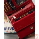 Peterson női bőr pénztárca PTN RD-02-GCL-Y – piros