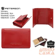 Peterson női bőr pénztárca PTN RD-SWZX-86-GCL – piros