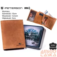 Peterson férfi bőr pénztárca PTN 303 2-1-5