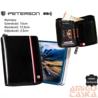 Peterson férfi bőr pénztárca PTN 340P-01 – fekete