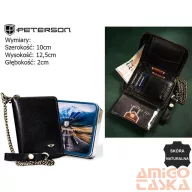 Peterson férfi bőr pénztárca PTN 340L-2-1-1 BLACK